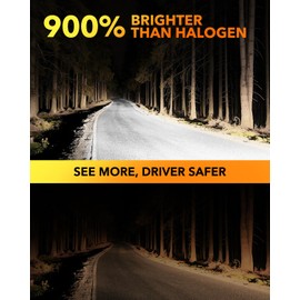 OXILAM H11 9005 Light Bulbs Combo, 900% Brightness 6500K Cool White Driving Fog lights, 1:1 Size Front Fog Lamps, Play-N-Plug, Pack of 4