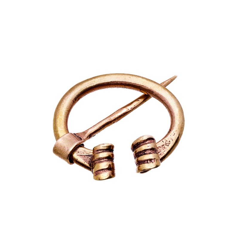 WINDALF Zaran Solid Medieval Fibel, Diameter 3.5 cm, Vintage Bronze,