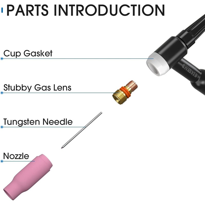 ANDELI Lift TIG Welding Torch WP-17V 13ft 140Amp TIG Torch