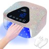 Okasiuv UV LED Nail Lamp with UV Gloves,Magnetic Metal Mirror