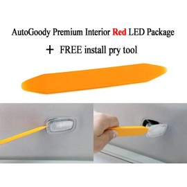 Dome, Map Reading, Courtesy Door Step Light 14 x Premium Red LED Lights Interior Package Kit for Honda Accord 2013-2019