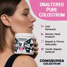SonoHealth SonoHealth Cowabunga Colostrum - Premium, Pure & Unaltered Colostrum Powder Supplement - for Immune Support, Gut Health, Muscle Recovery & Wellness - Kosher & Halal Certified Calostro