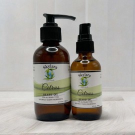 Skylara Essentials Beard Oil scented with Organic Citrus Essential Oils - 4oz