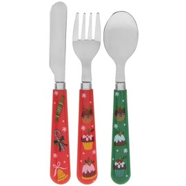 Children's Christmas Tableware - Little Stars - LP52174 3 Piece Cutlery Set