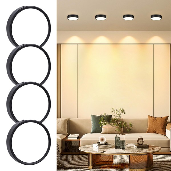 YICALE Lámparas De Techo 4 Piezas, Lampara Led Techo 15W,