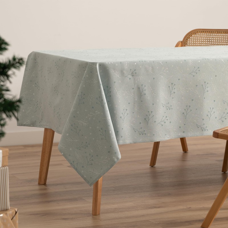 GAMUSI Christmas Jacquard Gold Yarn Dining Table Cloth Rectangle Christmas