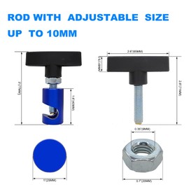 YSIL Hood Strut Clamp 4Pcs Lift Support Clamp With Up To Dia.3/8”(10mm),Aluminum Alloy Material Hood Clamps For Universal Lift Support Cars(Blue)