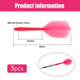 Target Darts Integrated Dart Flights and Shafts, No.6 | Pack of 3 | All in One Moulded Dart Flight & Stem Lengths: Short, Intermediate, Medium | Professional Dart Accessories