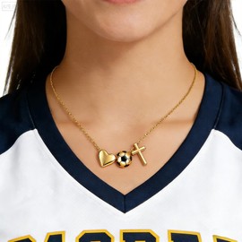 Volleyball Basketball Softball Soccer Baseball Tennis Necklace Sports Jewelry Accessories Gift for Players, Women, Birthday, Christmas