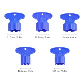 DOITOOL 5PCS Cache Faucet Aerator Wrench Tool for 16.5 18.5 21.5 22.5 24 Cache Aerators Kitchen Sink Aerators Wrench (Blue)