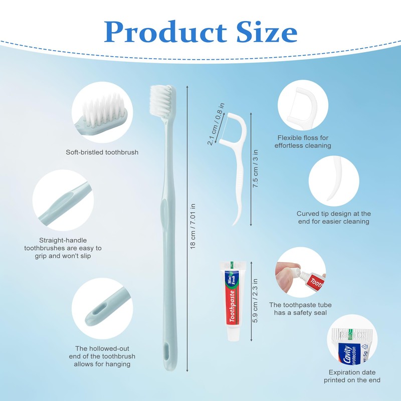 Lomgwumy Disposable Toothbrushes with Toothpaste, Light Grey (20-Pack)