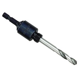 Starrett A4 Hole Saws Arbor - 14-30mm Hex Shank Arbor Screw Thread with 6.35mm High-Speed Steel Pilot Drill - Quick Change Mandrel