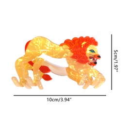 Generic Cartoon Lion Hair Clip,Acrylic Claw Clip for Women,Women Hair Accessories,Orange, 1 Count (Pack of 1)