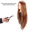 Long Hair Mannequin Head Light Brown Hairdresser Practice Training Head
