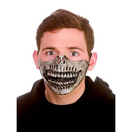 Wicked Costumes Adult Unisex Skeleton Latex Half-Mask Fancy Dress Accessory