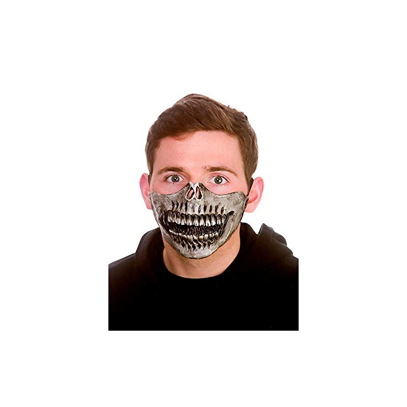 Wicked Costumes Adult Unisex Skeleton Latex Half-Mask Fancy Dress Accessory