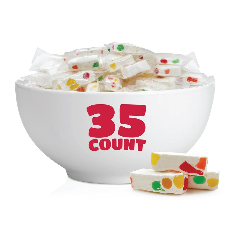 Jujube Nougat Candy with Fruit Jelly Pieces 12-Ounce Pack, Individually