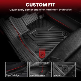 LASFIT Floor Mats & Cargo Mat Fit for Mazda CX30 2025-2020, Custom Fit TPE All Weather 2025 2024 2023 2022 2021 2020 Floor Mats & Trunk Liners Full Set Car Mats for Mazda CX-30, Black