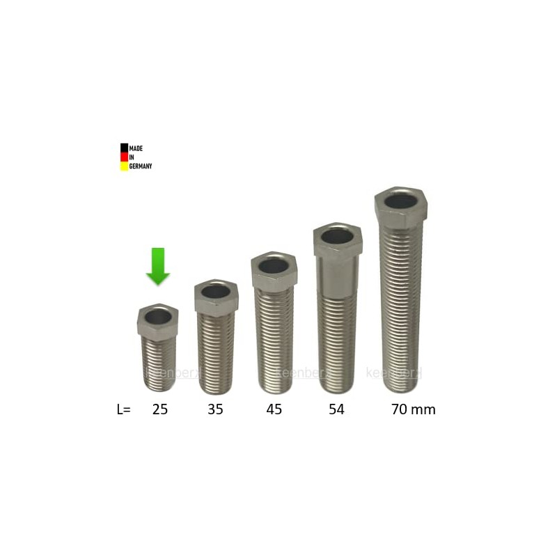 Keenberk - Metric Hollow Screw for Strainer Basket Valves -