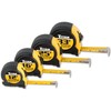 Titan 10902 4-Piece Tape Measure Set (12', 16', 25' and
