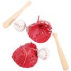 Kisangel 2 Sets of Miniature Baseball Bats Gloves Ball Kit