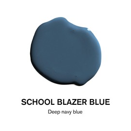 BACKDROP | Premium Exterior Paint | Standard Semi Matte, Low Sheen Finish | Self-Priming, Low VOC, Green Wise Certified | SCHOOL BLAZER BLUE - Deep navy blue | 1 Gallon