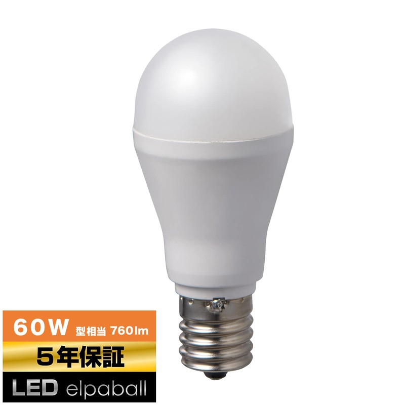 ELPA LED Bulb Mini Krypton E17 LED Bulb Color Equivalent,