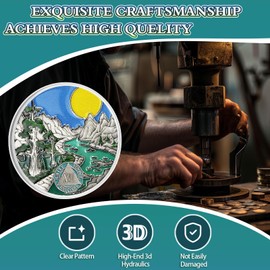 18 Year Sobriety Coin Eighteen Year AA Coin Alcoholics Anonymous Medallion Sun Chip AA Chips and Medallion Sobriety Gifts for Men Women Recovery Gift Anniversary Token Forest River Tree Coin