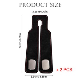 2 PCS Car Seat Back Double Hook Leather Car Headrest Hook Multifunctional Car Seat Purse Hook Black Car Hanger Storage for Bags Purses Handbags Organiser Car Inside Accessories