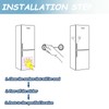 Refrigerator Door Lock, Set of 2 Refrigerator Locks with 4