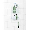 Zenna Home Shower Showerhead Caddy, 2 Baskets, White