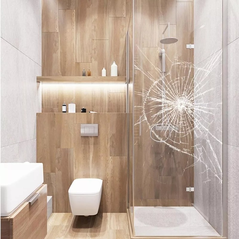 MEGICOLIM Clear Security and Safety Window Film for Glass Windows