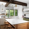 HAHZT Pendant Lights Kitchen Island: Brushed Gold Light Fixture Farmhouse