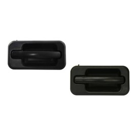 KarParts360 for Hummer H2 2003-2009 Exterior Door Handle Driver and Passenger Side | Pair | Rear | Textured Black | Base | Replacement for HU1520102, HU1521102 | 15104797, 15104796