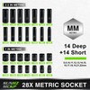 SUNHZMCKP 3/8" Drive Impact Socket Set, 52 Piece Standard SAE