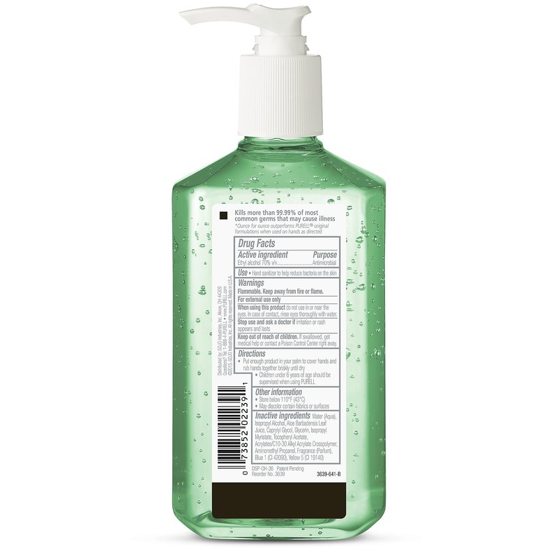 Purell 363912EA Advanced Instant Hand Sanitizer w/Aloe, 12oz Pump Bottle