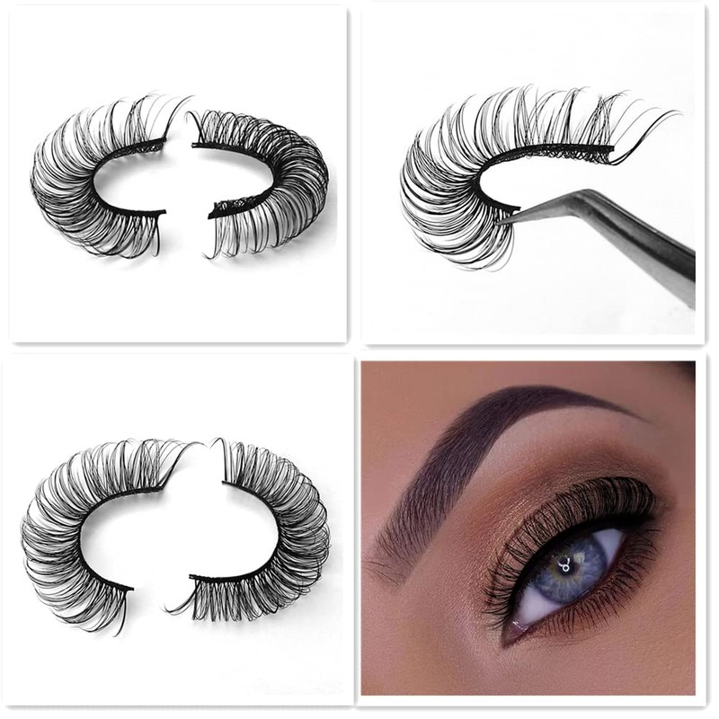 False Eyelashes, Russian Strip Lashes, Natural Look Wispy False Lashes,