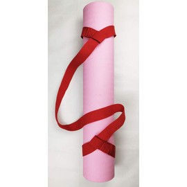 Riarbronee Yoga Mat Carrying Strap Sling，Adjustable Loops for all Mat Sizes（Mat not included） (Red)