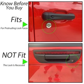 YOCTM Keyhole Cover for Jeep Wrangler JL & Gladiator JT (2018-2025) | Matte Black Star Door Lock Cap | Anti-Dust & Security Protector | Exterior Accessories