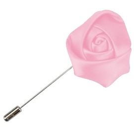 Flairs New York Gentleman's Essentials Premium Handmade Artisan Flowers Lapel Pins (Pack of 1 Pin, Blush Pink Rose Bud)