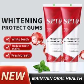 Sp10 Probiotic Toothpaste, 2pcs 100g Sp-10 Toothpaste, Sp 10 Ultra Whitening Toothpaste, Deep Cleaning Probiotics Bright White Toothpaste, Fresh Breath Oral Care Toothpaste