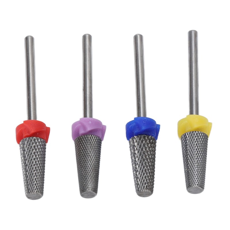 4pcs Nail Drill Bits Tungsten Carbide Acrylic Nails Gel Polish