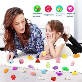 ZANJINLUO Juguetes Antiestrés 64 Pack,Juguete Sensoriales con Diseño Divertido y Duradero,Fidget Toys para Niños y Adultos,Ideal Regalos para cumpleaños, Halloween y Navidad