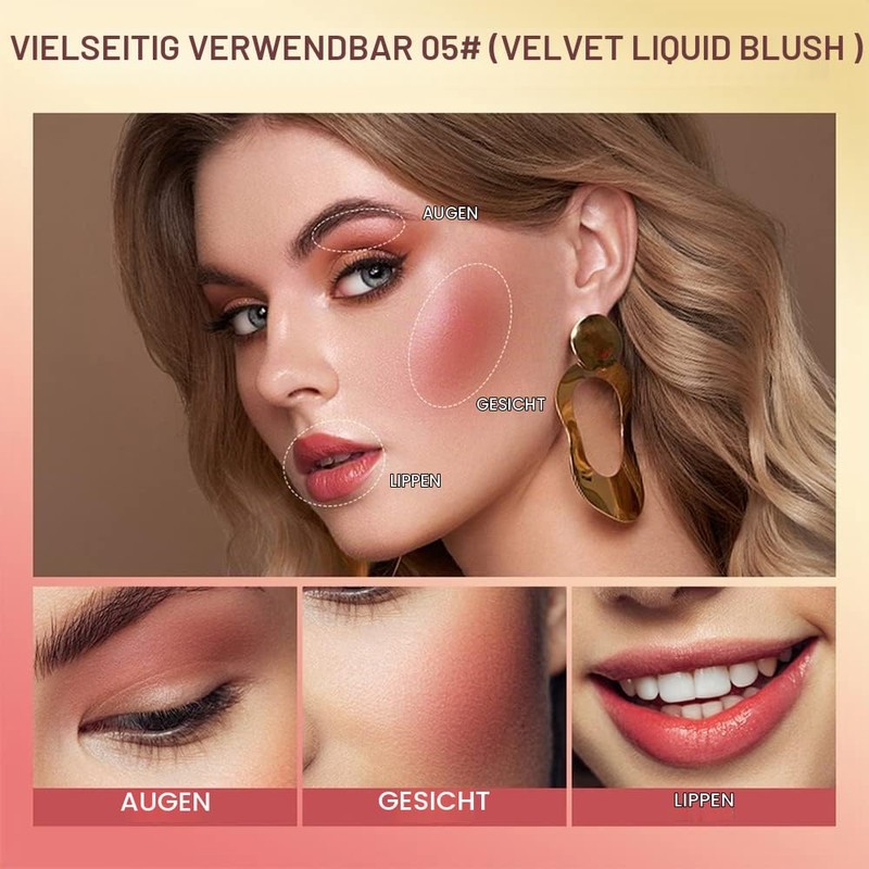Matte Liquid Blushes Velvet Liquid Blush Lightweight Breathable Cream Cheek