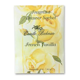 Camille Beckman Premium Fragrant Drawer Sachet, French Vanilla, 0.3 Ounce