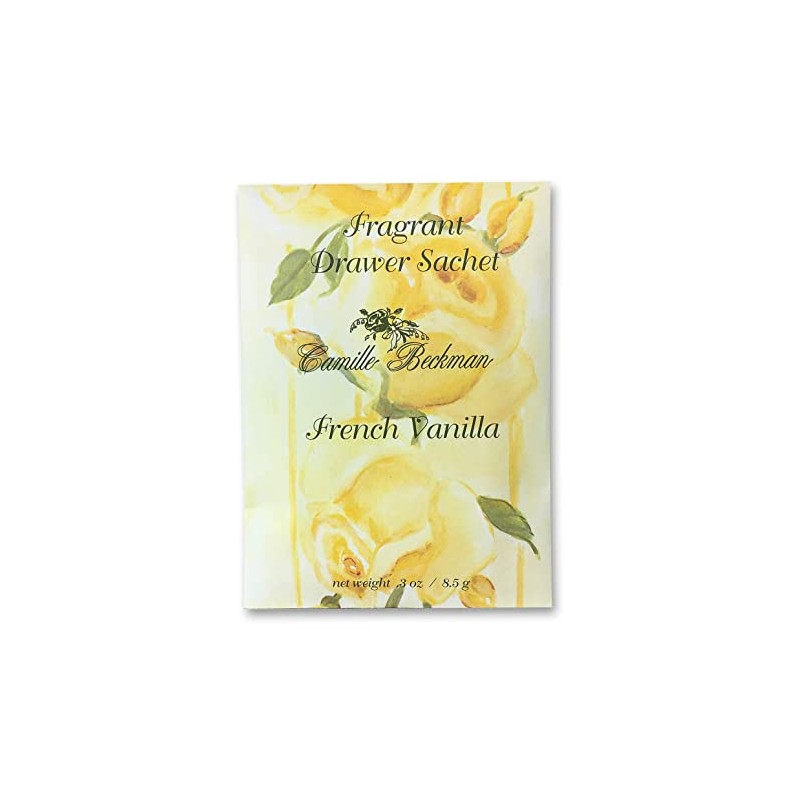 Camille Beckman Premium Fragrant Drawer Sachet, French Vanilla, 0.3 Ounce