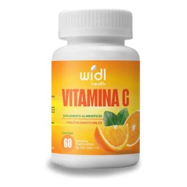 Vitamina C Deliciosas tabletas masticables sabor naranja Widl Health 60 tabletas