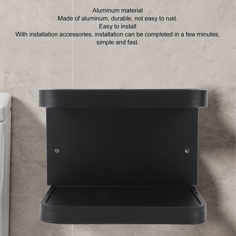 Toilet Paper Shelf Wall Mounted Rustproof Aluminum Toilet Paper Roll