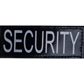 Unbranded SECURITY LARGE REFLECTIVE TAG POLICE ARMY TACTICAL HOOK PATCH VEST 2" X 6"