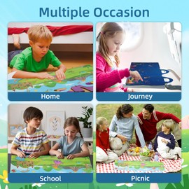 2 Pack Reusable Sticker Books for Toddlers Puffy Stickers for Toddlers Kids Plane Activities Toddler Stickers Sticker Books for 2 Year Olds + Stickers for Children Sticker Wow